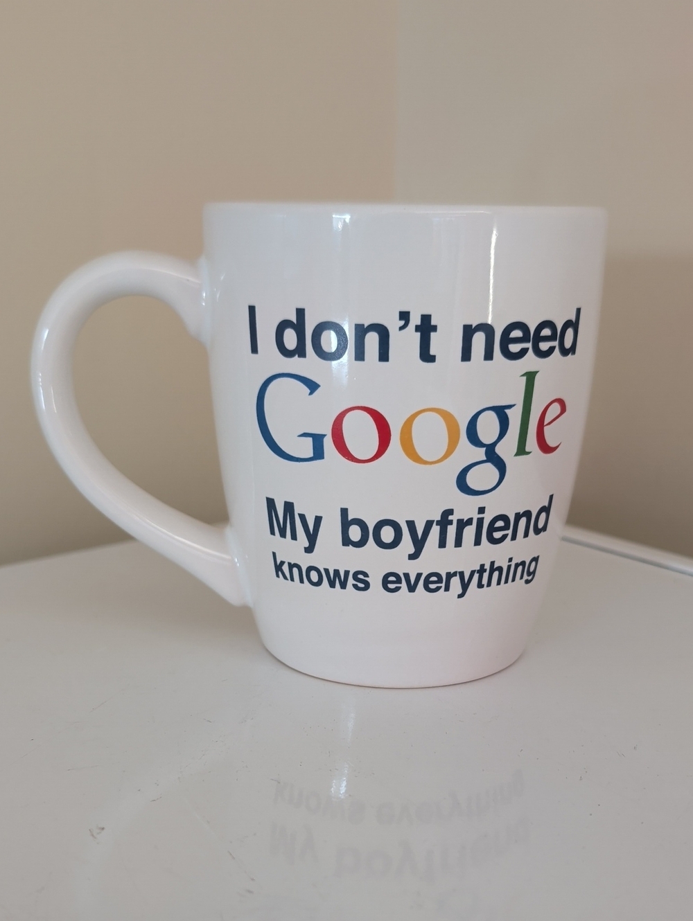 Home Essentials “I Don’t Need Google” 20 oz Ceramic Mug Funny Boyfriend Gift